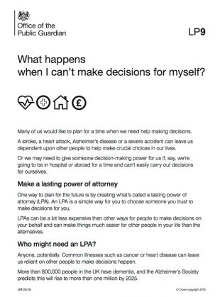 What happens when I can't make decisions for myself?