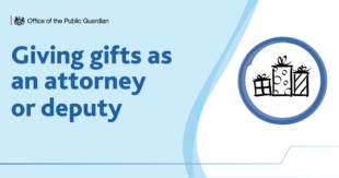 Image reads giving gifts as an attorney or deputy
